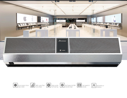 230V Commercial Door Air Curtain 2000m³/h Airflow Stainless Steel
