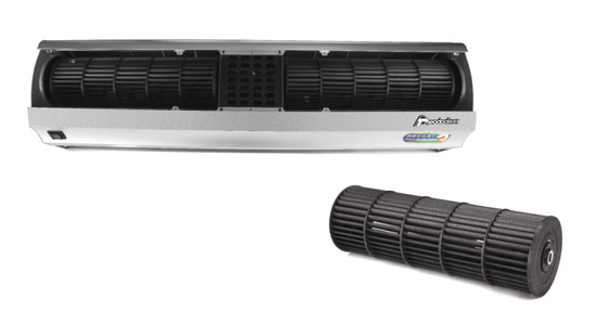 220V Compact Air Curtain Fan for Door with Remote Control 2 Speeds