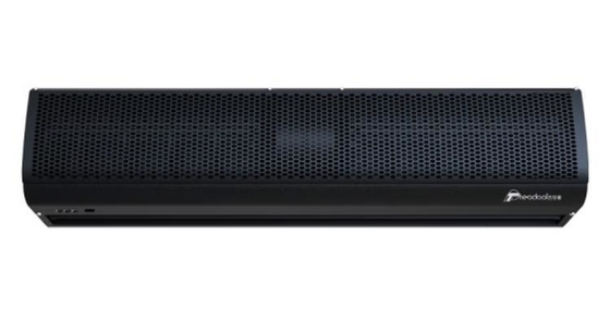 Compact Black Air Curtain 0.9m to 2m with Remote Control 220-240V
