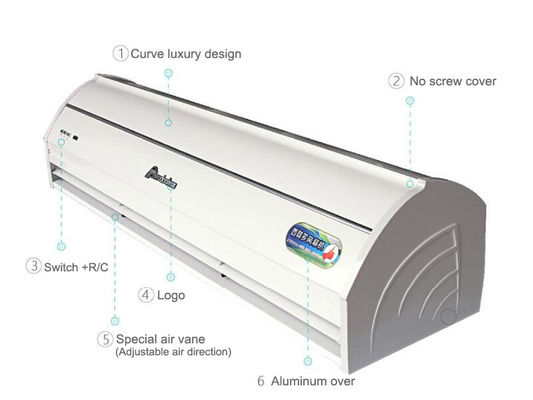 Aluminum Sand Blasting Commercial Door Air Curtain , Modern Decoration For Door Entrance And Exit